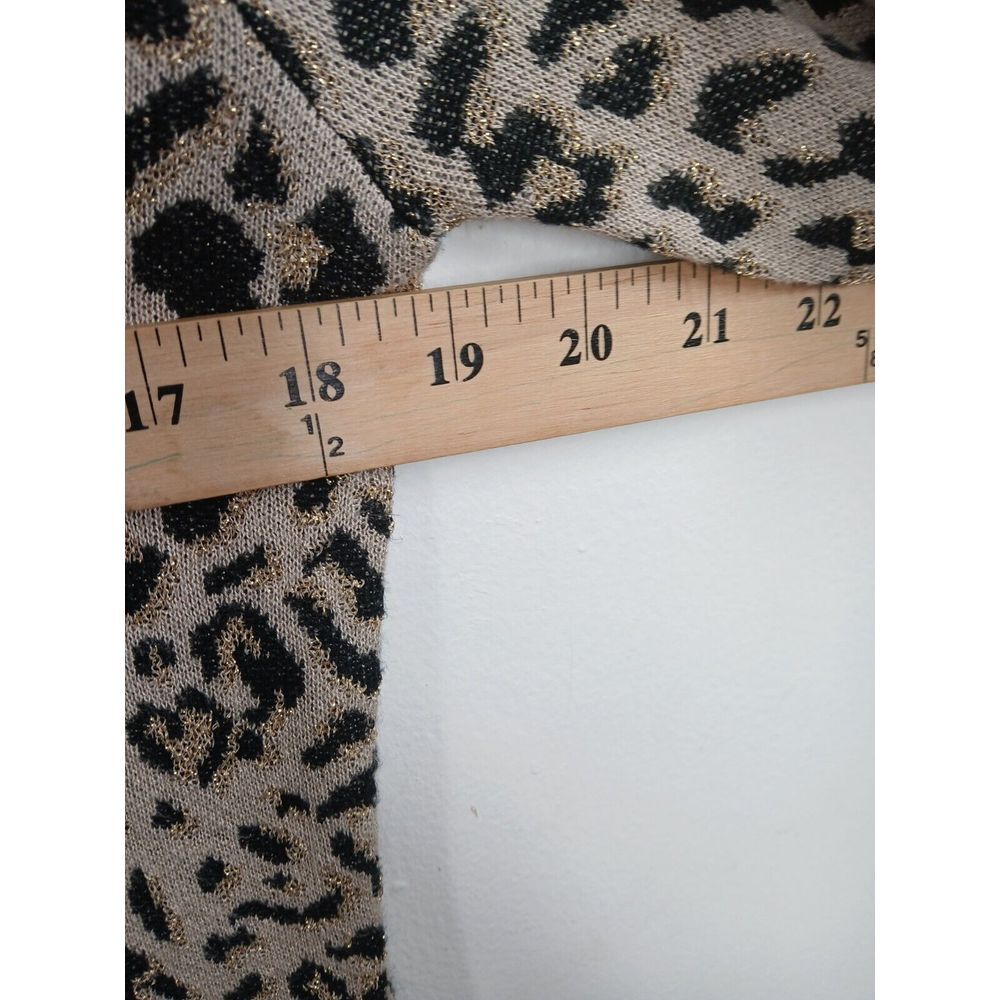 Christina Leopard print sweater with gold accents Size Large - Picture 3 of 8